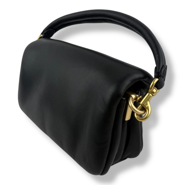 Coach Pillow Tabby 18 Black Leather Handbag