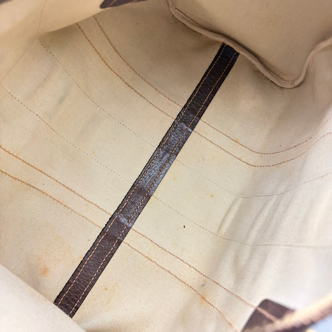 Gucci Beige GG Monogram Boston Canvas Bag