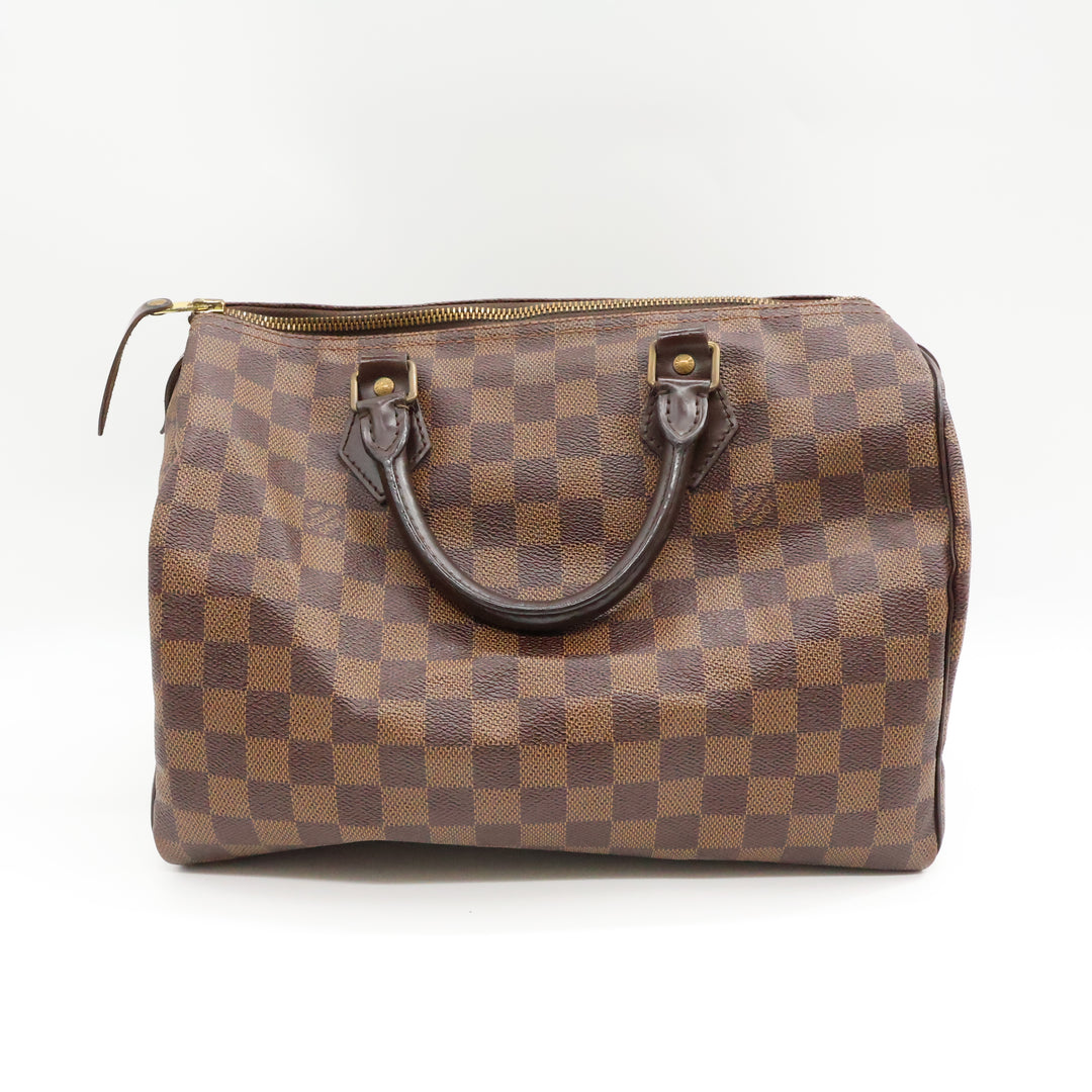 Louis Vuitton Speedy 30 Brown Damier Ebene Handbag