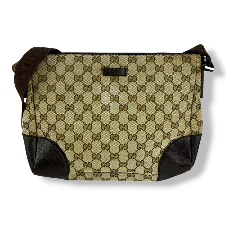 Gucci Supreme Beige Canvas Crossbody Bag