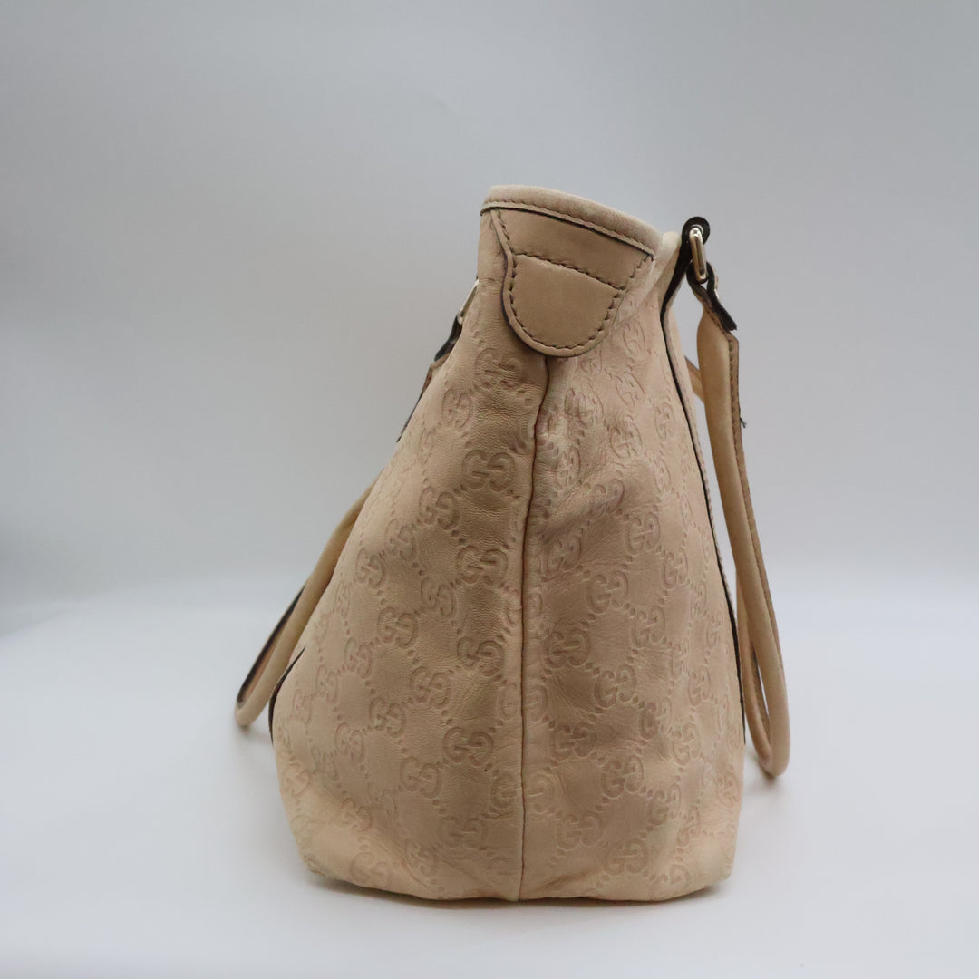 Gucci Guccissima Beige Leather Tote Bag