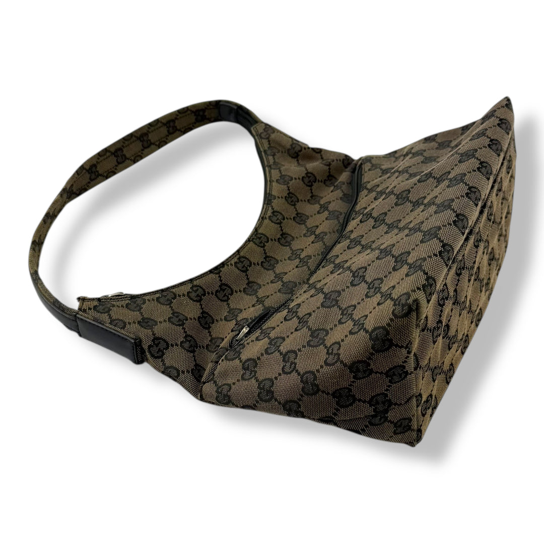 Gucci GG Monogram Beige Hobo Shoulder Handbag