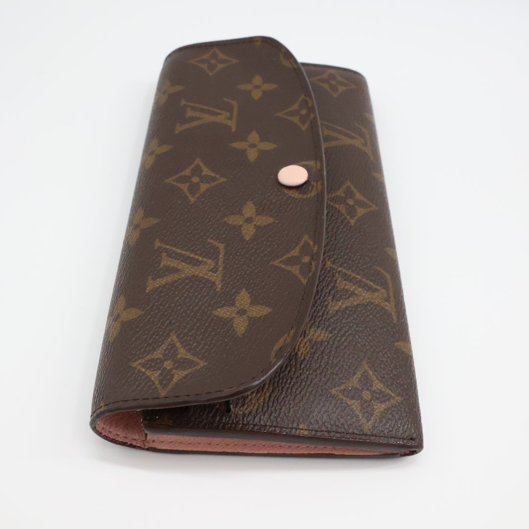 Louis Vuitton Emilie Brown Monogram Rose Ballerine Femme Wallet