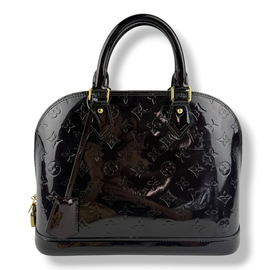 Louis Vuitton Amarante Vernis Monogram Alma PM Handbag