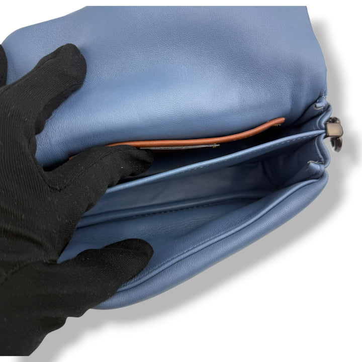 Coach Pillow Tabby 18 Blue Leather Handbag