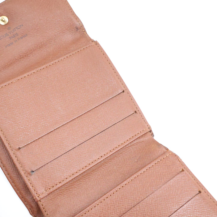 Louis Vuitton Vintage Brown Monogram Compact Bifold Wallet Purse