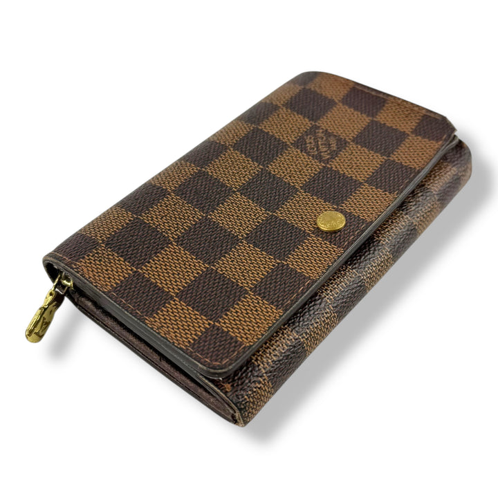 Louis Vuitton Brown Damier Compact Zippy Wallet