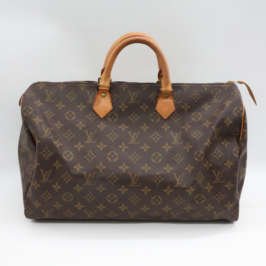 Louis Vuitton Brown Monogram Speedy 40 Handbag