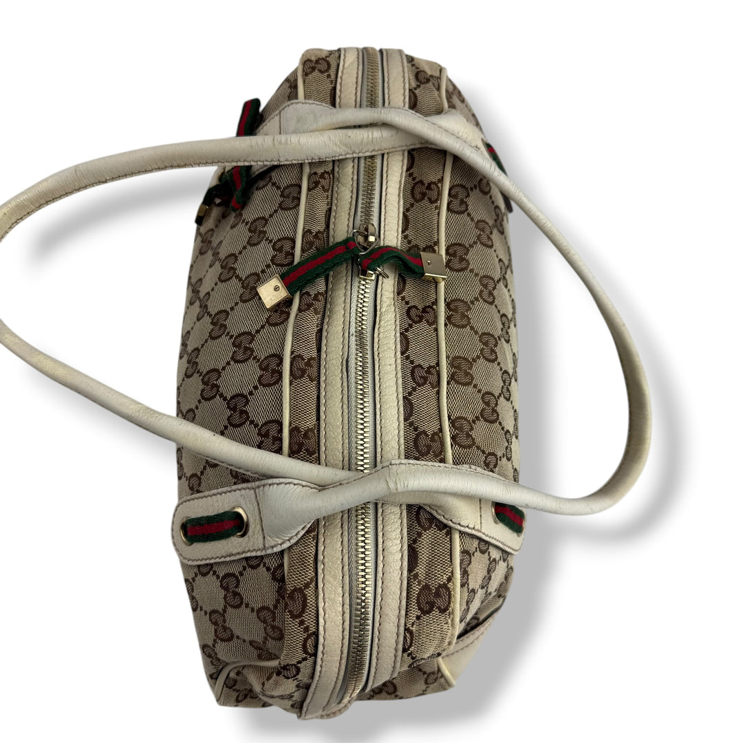 Gucci Beige/White Princy Tote Bag