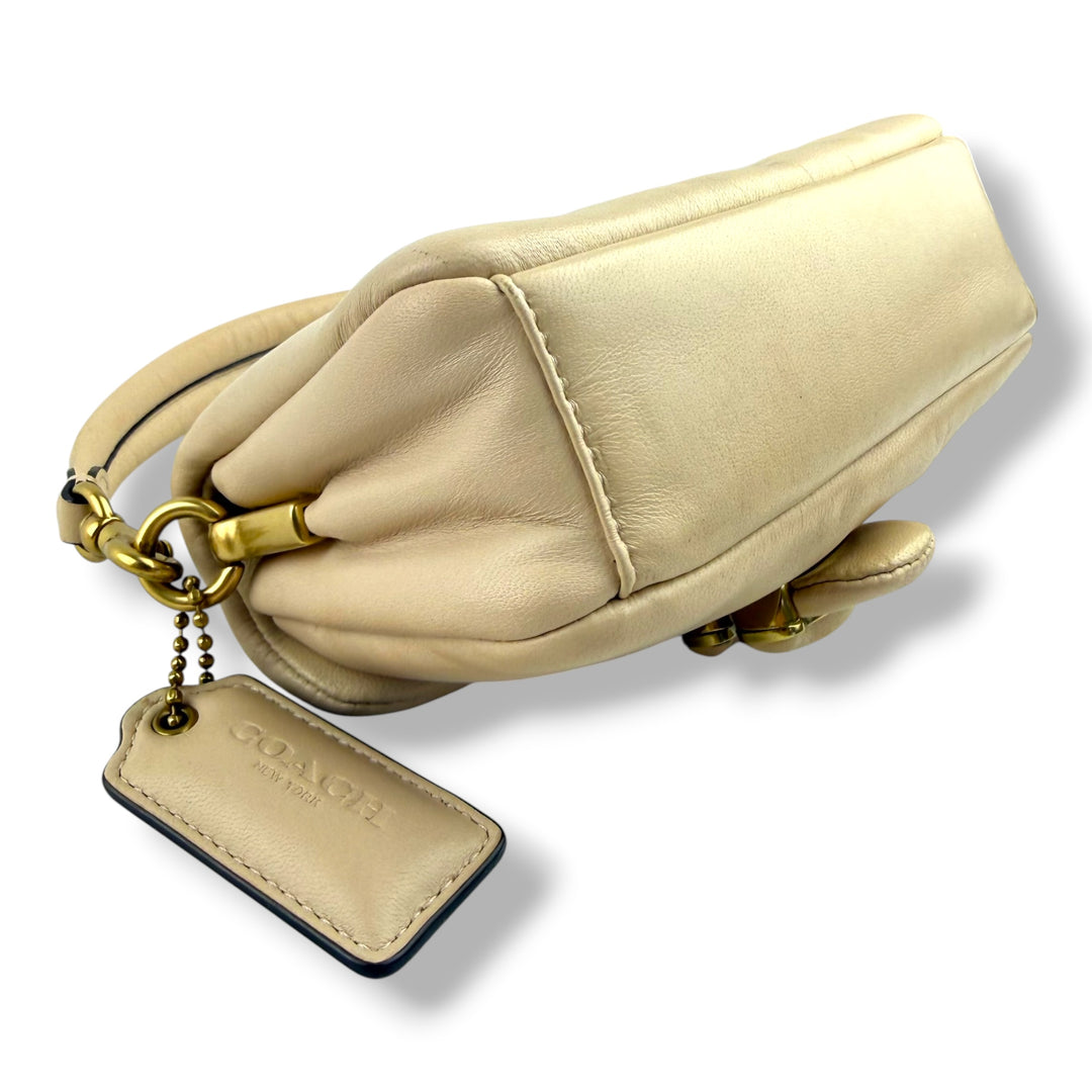 Coach Pillow Tabby 18 Beige Leather Handbag