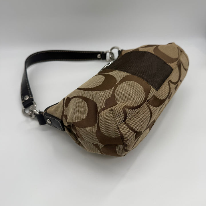 Coach Demi Stripe Beige Crossbody Bag