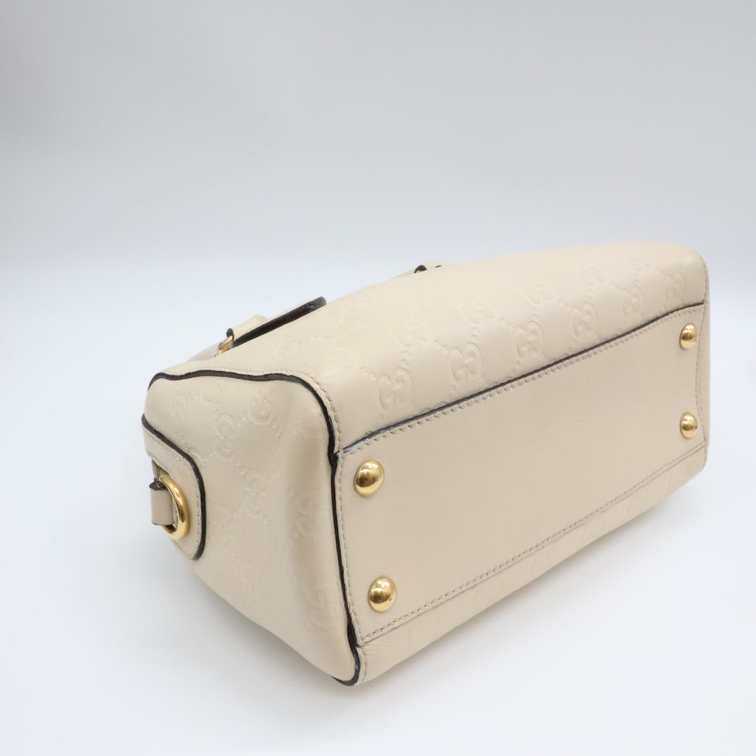 Gucci GG White Monogram Boston Crossbody bag
