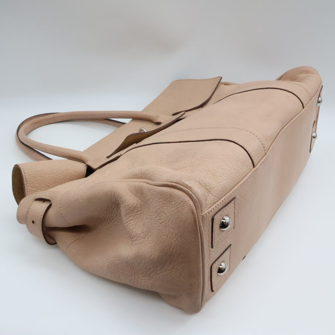Mulberry Bayswater Pale Pink Leather Tote Handbag