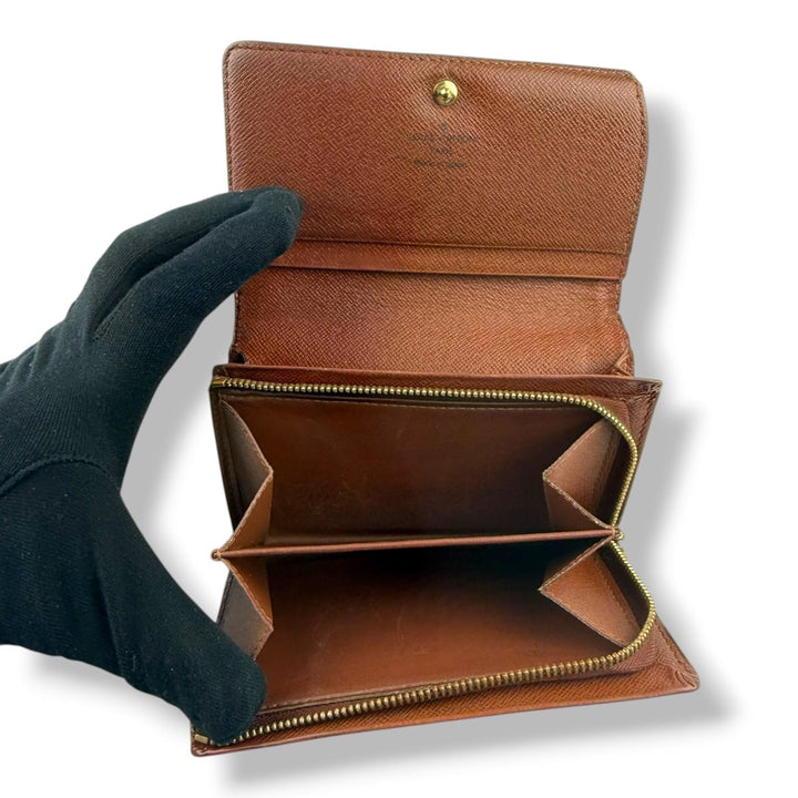 Louis Vuitton Brown Monogram Zippy Clip Purse
