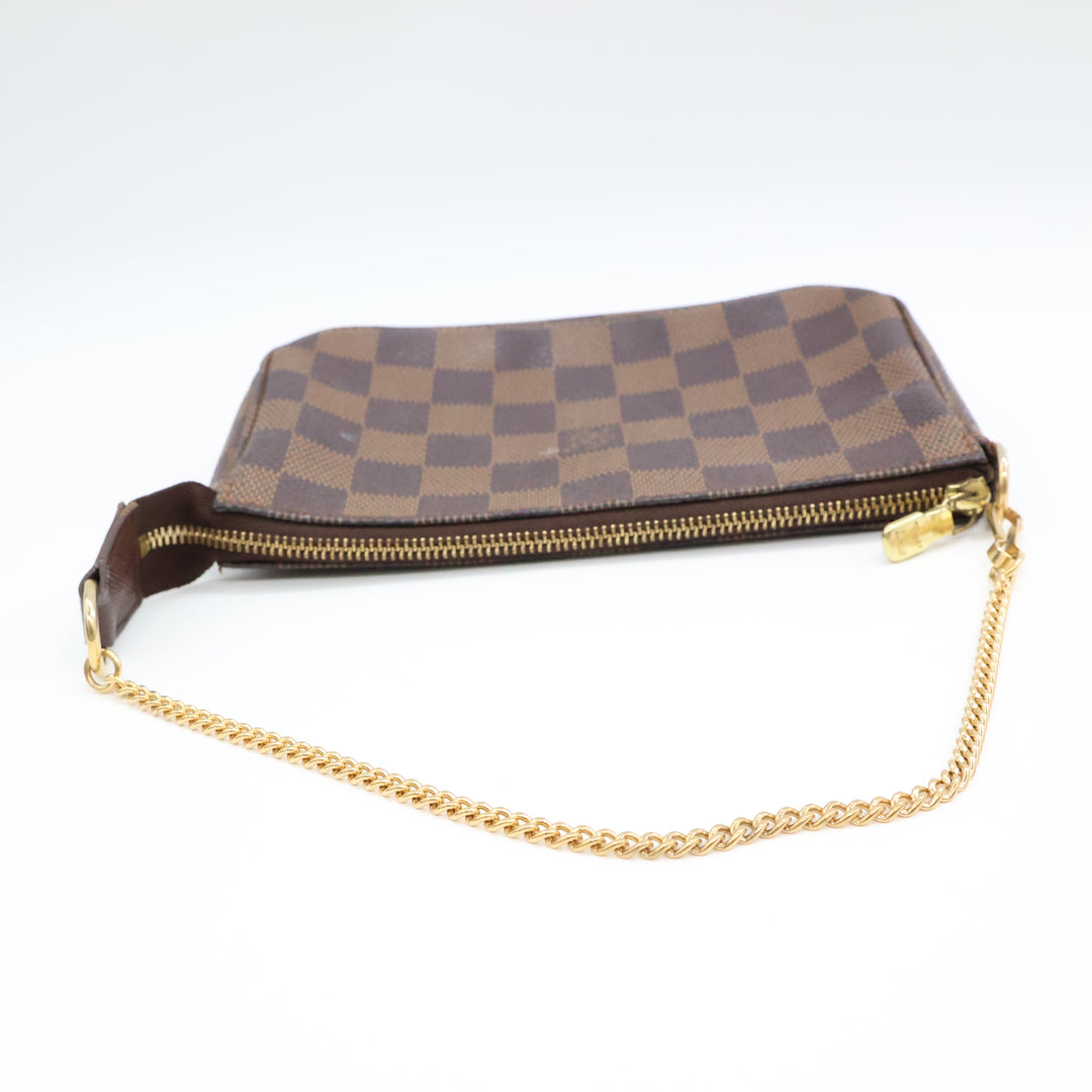 Louis Vuitton Medium Pochette Accessories Brown Damier Clutch Bag