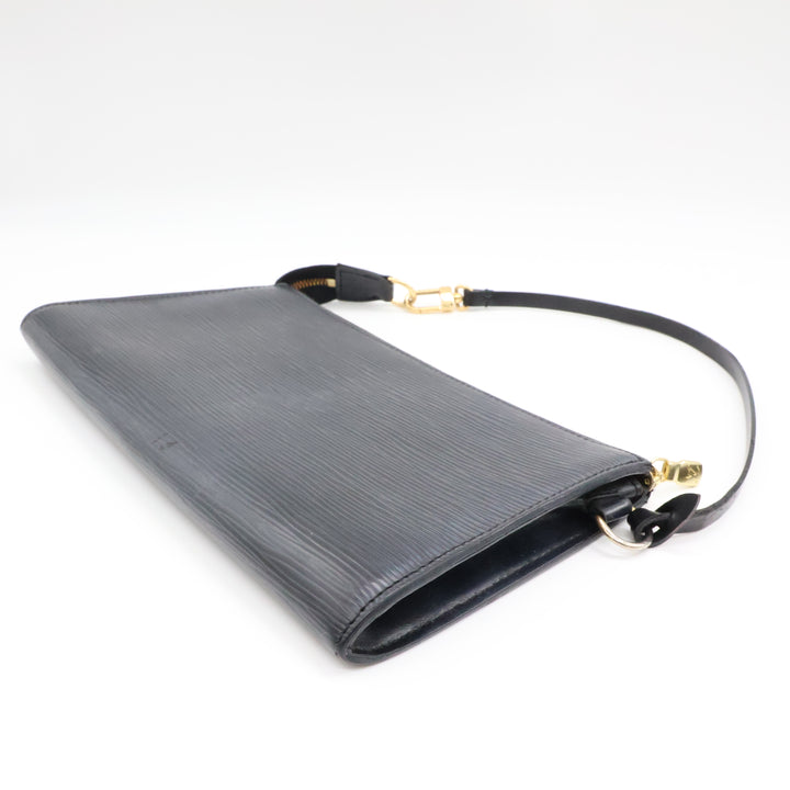Louis Vuitton Pochette Black Epi Leather Handbag