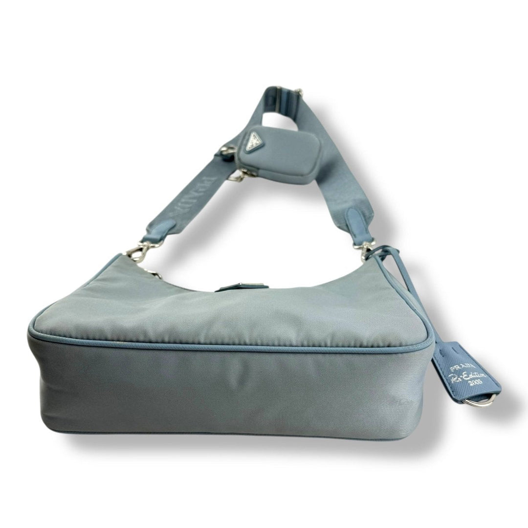 Prada Re-Editon 2005 Blue Re-Nylon Handbag