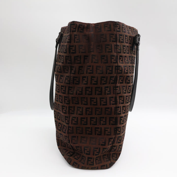 Fendi Zucca Brown Monogram Tote Handbag