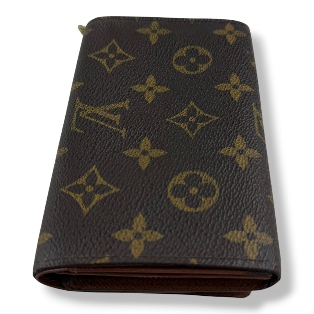 Louis Vuitton Vintage Brown Monogram Zippy Clip Purse 7727
