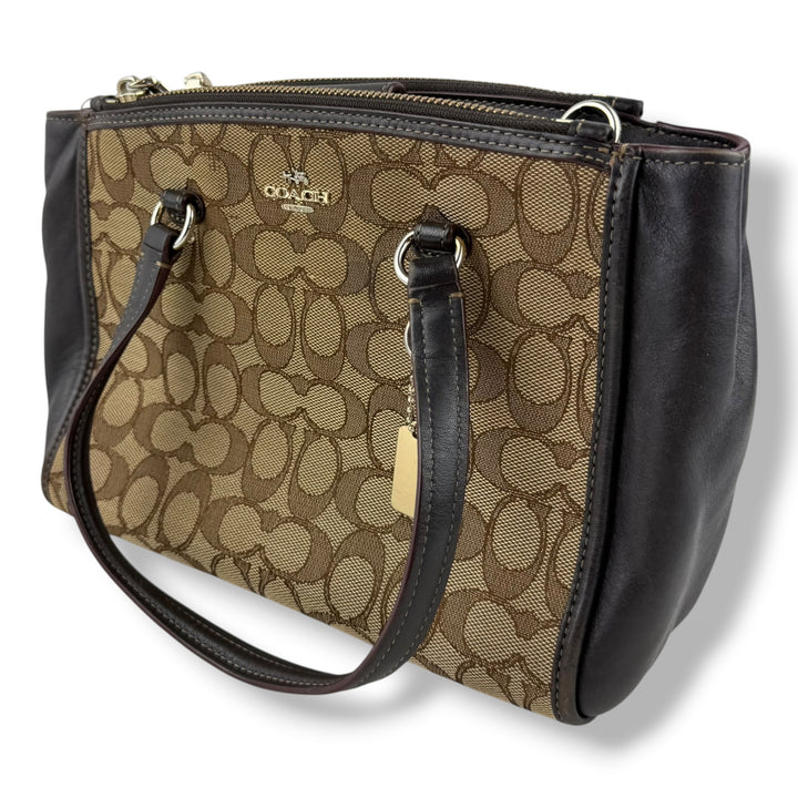 Coach Beige Signature Stanton 26 Tote Handbag