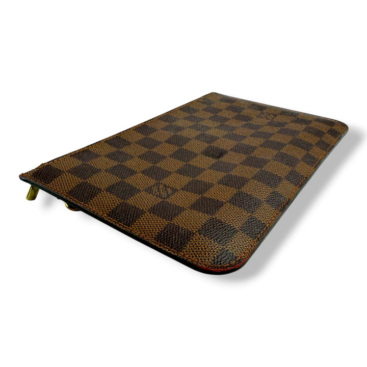 Louis Vuitton Brown Damier Neverfull MM Handbag W/ Clutch Pouch