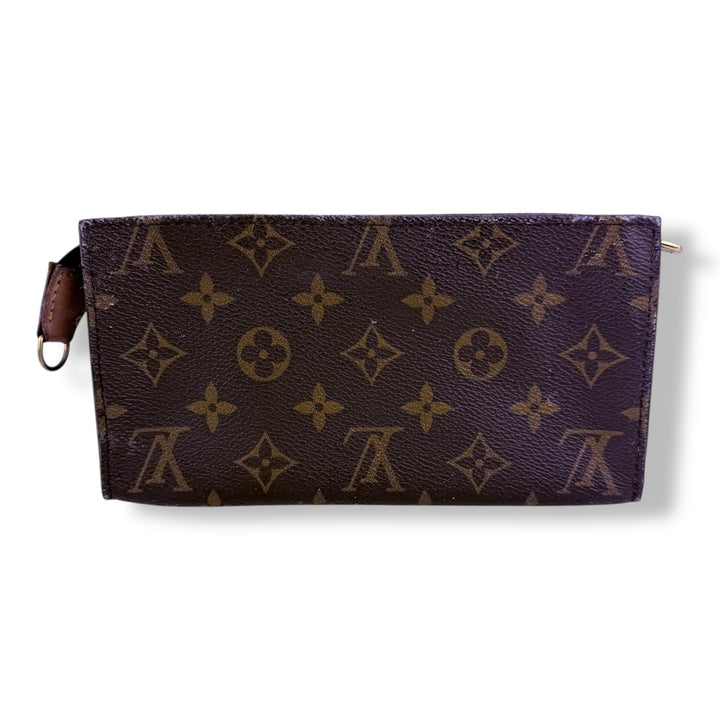 Louis Vuitton Brown Monogram Classic Signature Mini Pouch Bag W/ added chain