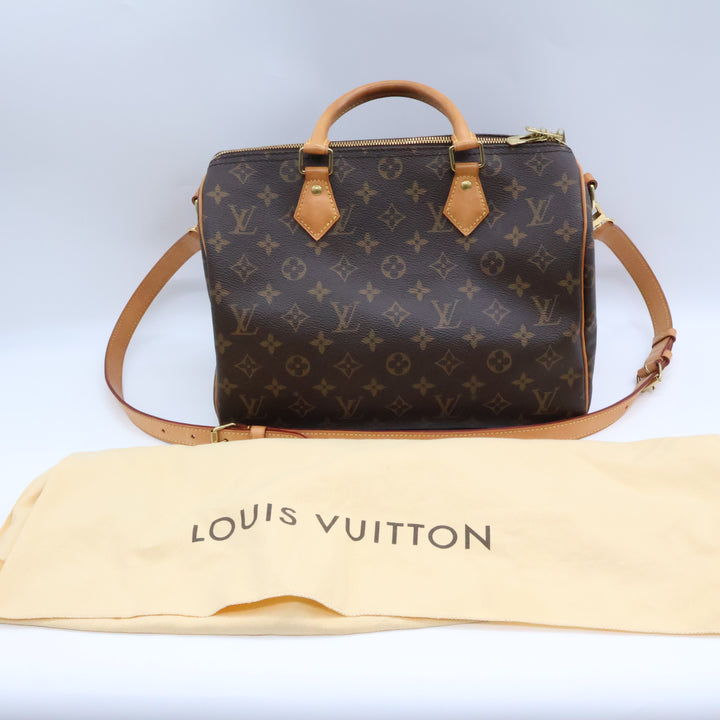 Louis Vuitton Brown Monogram Speedy Bandouliere 30 Handbag