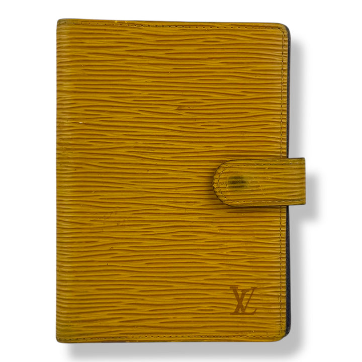 Louis Vuitton Yellow Epi PM Ring Agenda Wallet