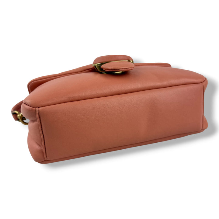 Coach Pillow Tabby 26 Coral Leather Handbag