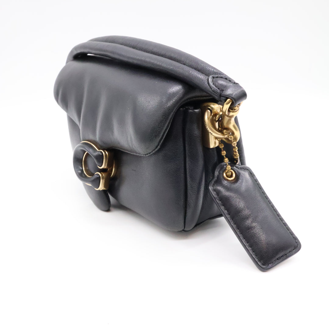 Coach Pillow Tabby 18 Black Leather Handbag