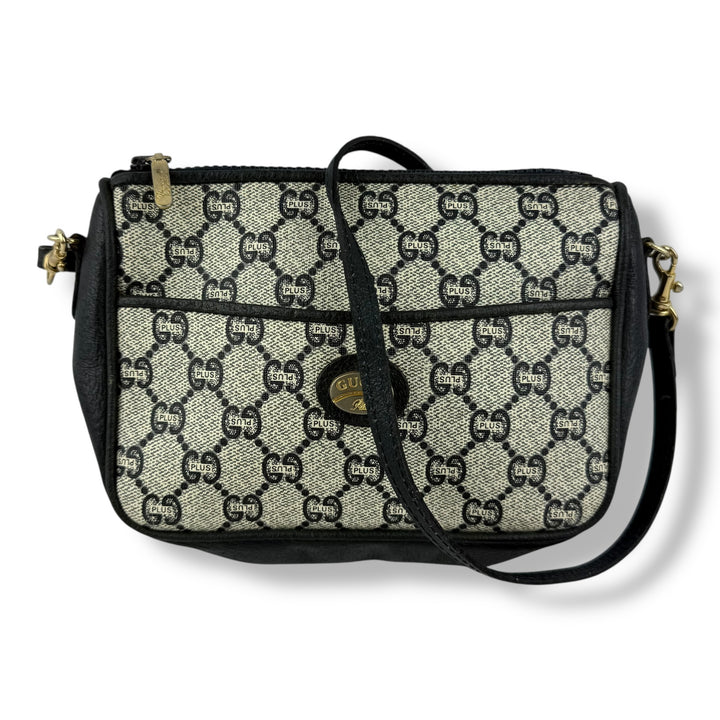 Gucci GG Plus Canvas Beige/Navy Shoulder Crossbody Bag