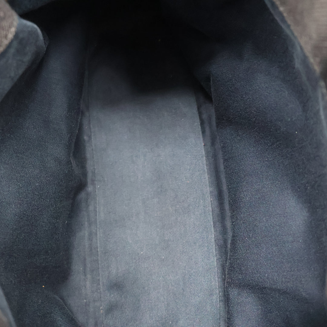 Gucci GG Black Monogram Tote Handbag W/ Pouch