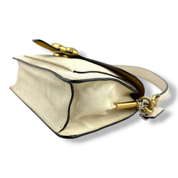 Coach Tabby 26 Cream Leather Handbag