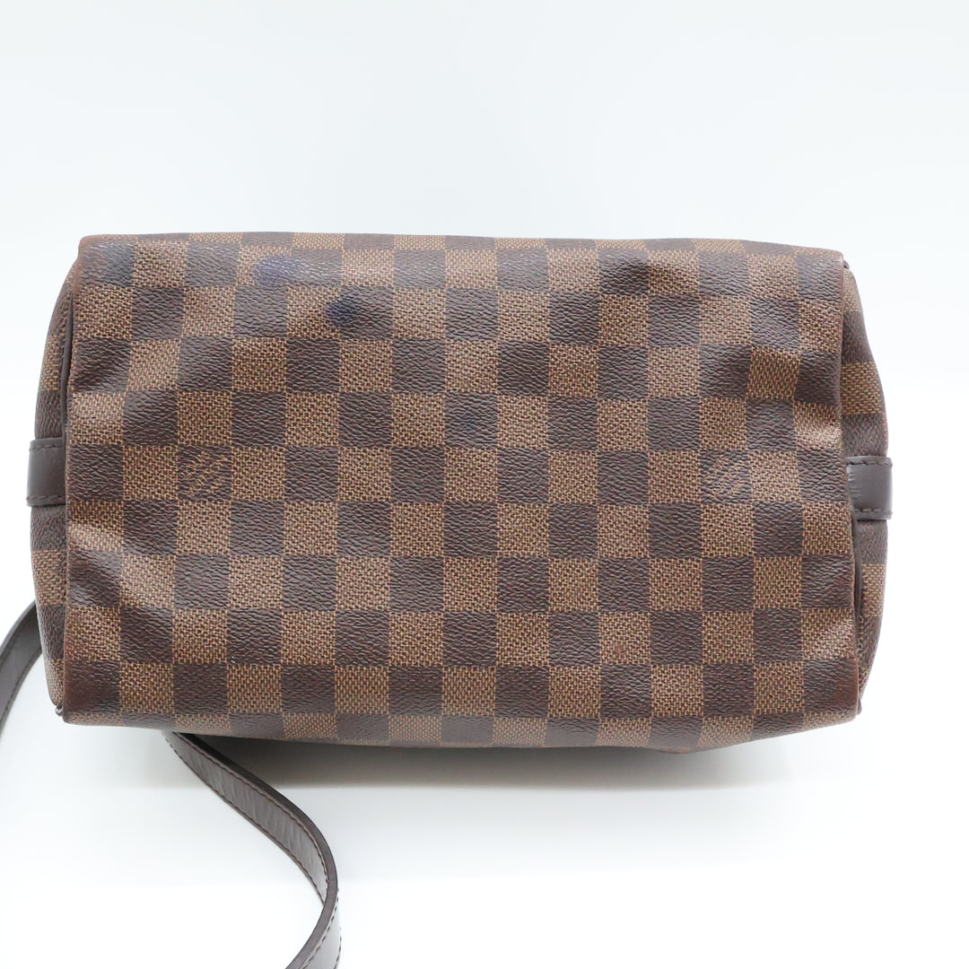 Louis Vuitton Damier Ebene Brown Speedy Bandouliere 25 Handbag