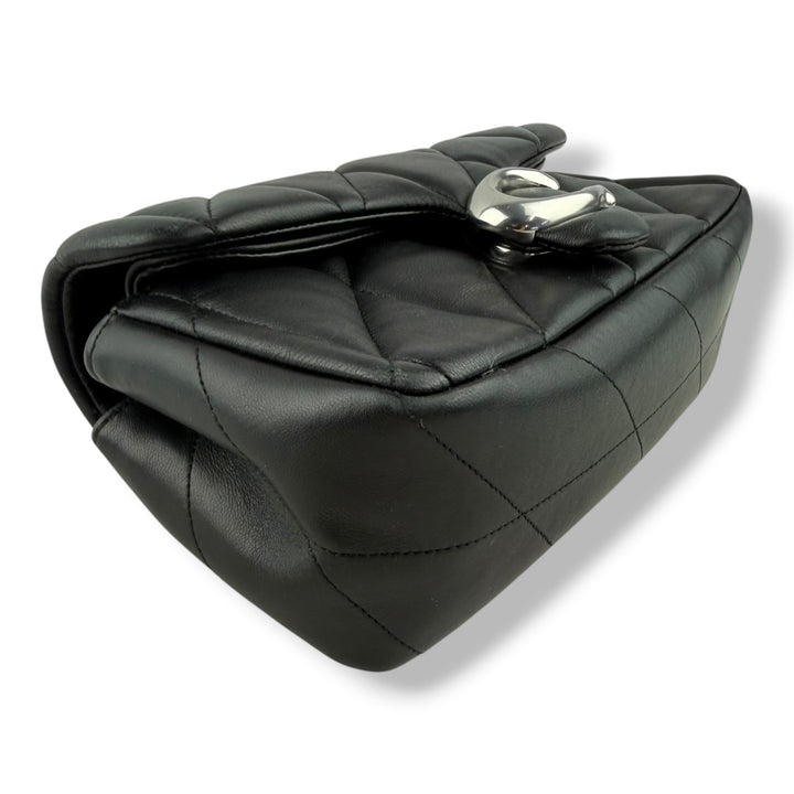 Coach Pillow Quilted Tabby 20 Black Nappa Leather Handbag