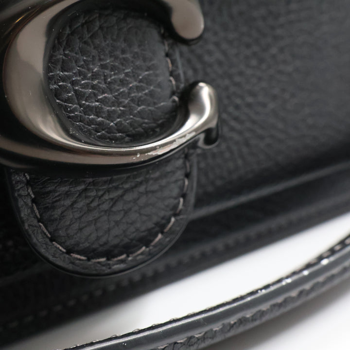 Coach Tabby 20 Black Leather Handbag