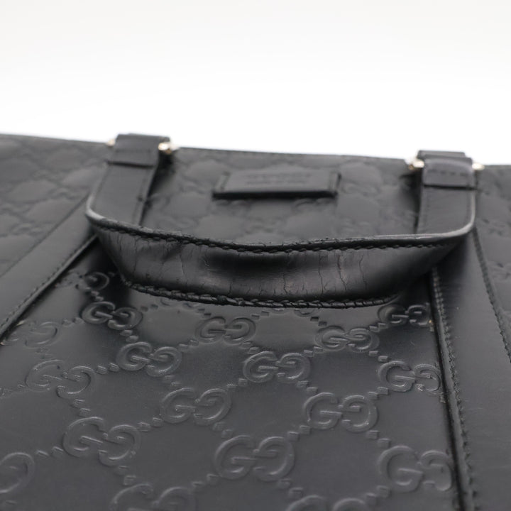Gucci Guccissima Black Briefcase Business Bag