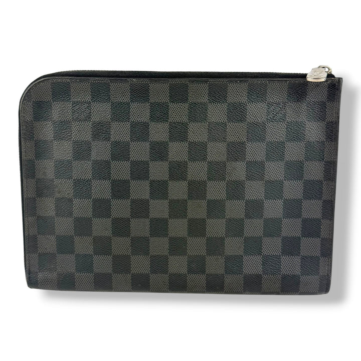 Louis Vuitton Pochette Voyage Black Damier Graphite Pouch