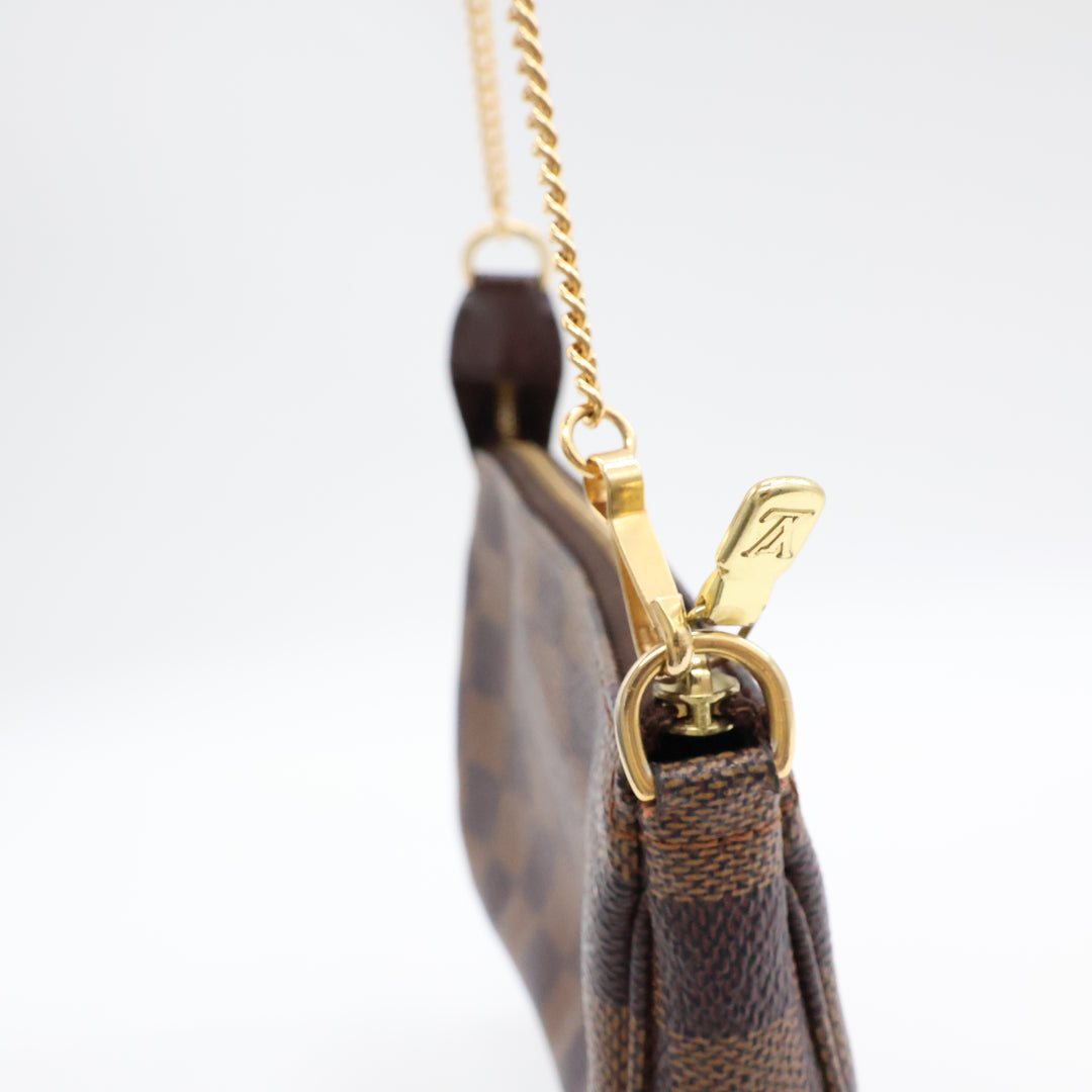 Louis Vuitton Medium Pochette Accessories Brown Damier Clutch Bag