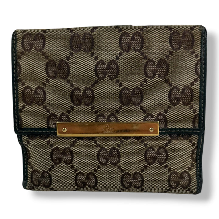 Gucci GG Beige Monogram Bifold Purse