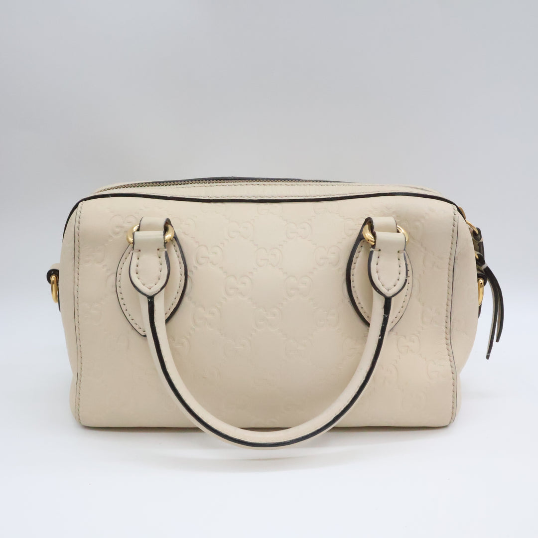 Gucci GG White Monogram Boston Crossbody bag