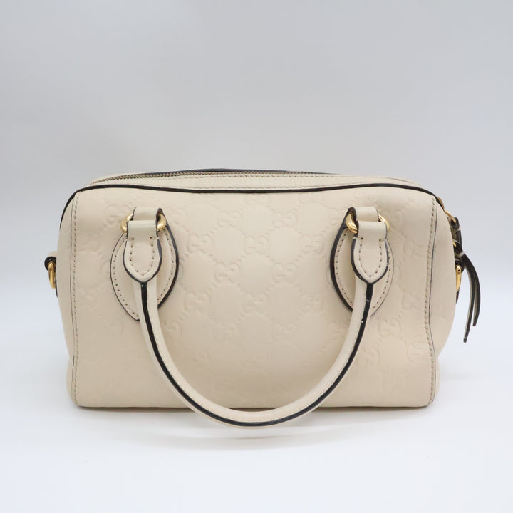 Gucci GG White Monogram Boston Crossbody bag