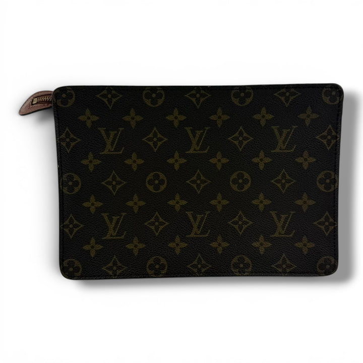 Louis Vuitton Brown Monogram Pochette Homme Clutch Bag