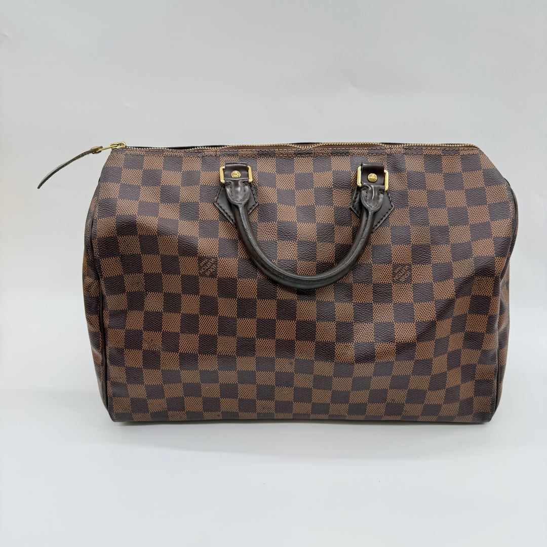 Louis Vuitton Speedy 35 Brown Damier Handbag