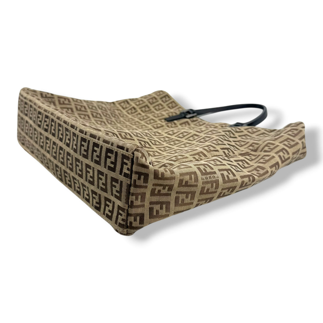 Fendi Zucca Beige Monogram Tote Handbag