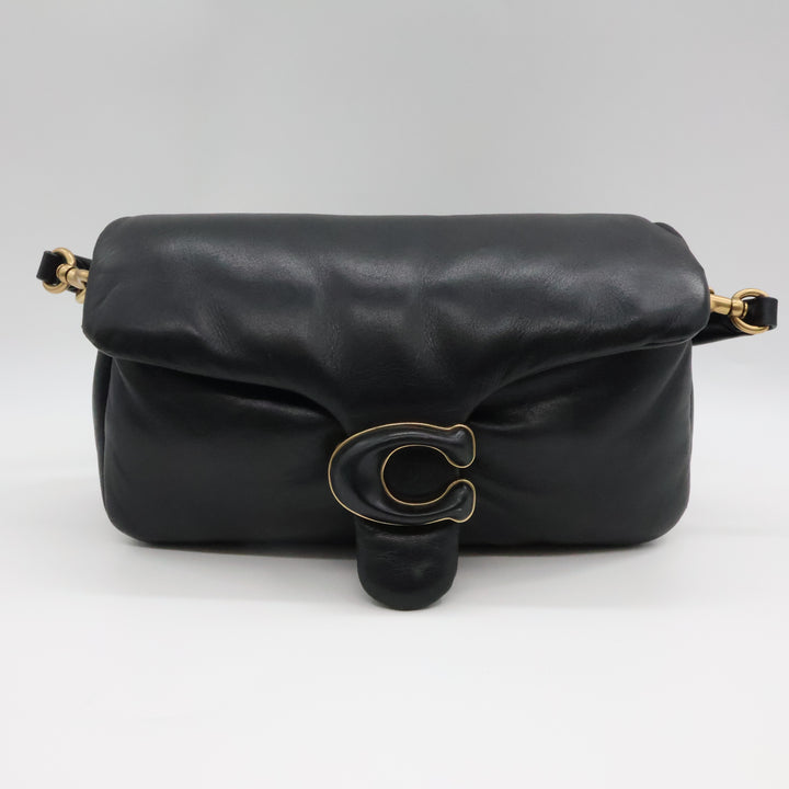 Coach Pillow Tabby 26 Black Leather Handbag