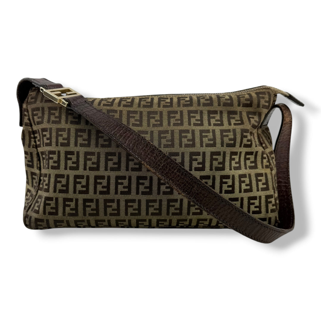 Fendi FF Zucca Mamma Baguette Brown Handbag