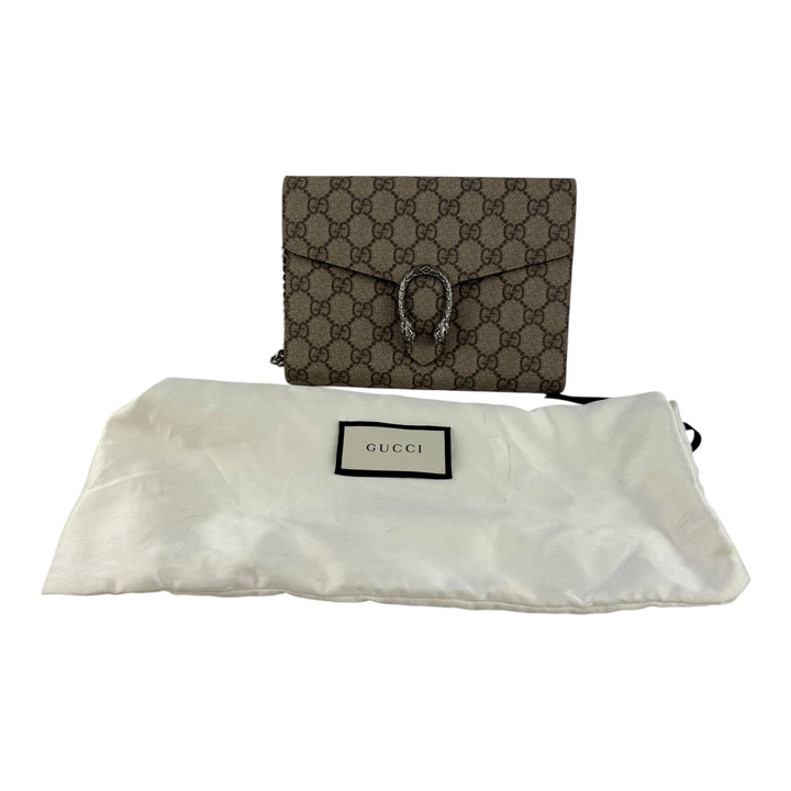 Gucci GG Dionysus Wallet On Chain Beige Handbag