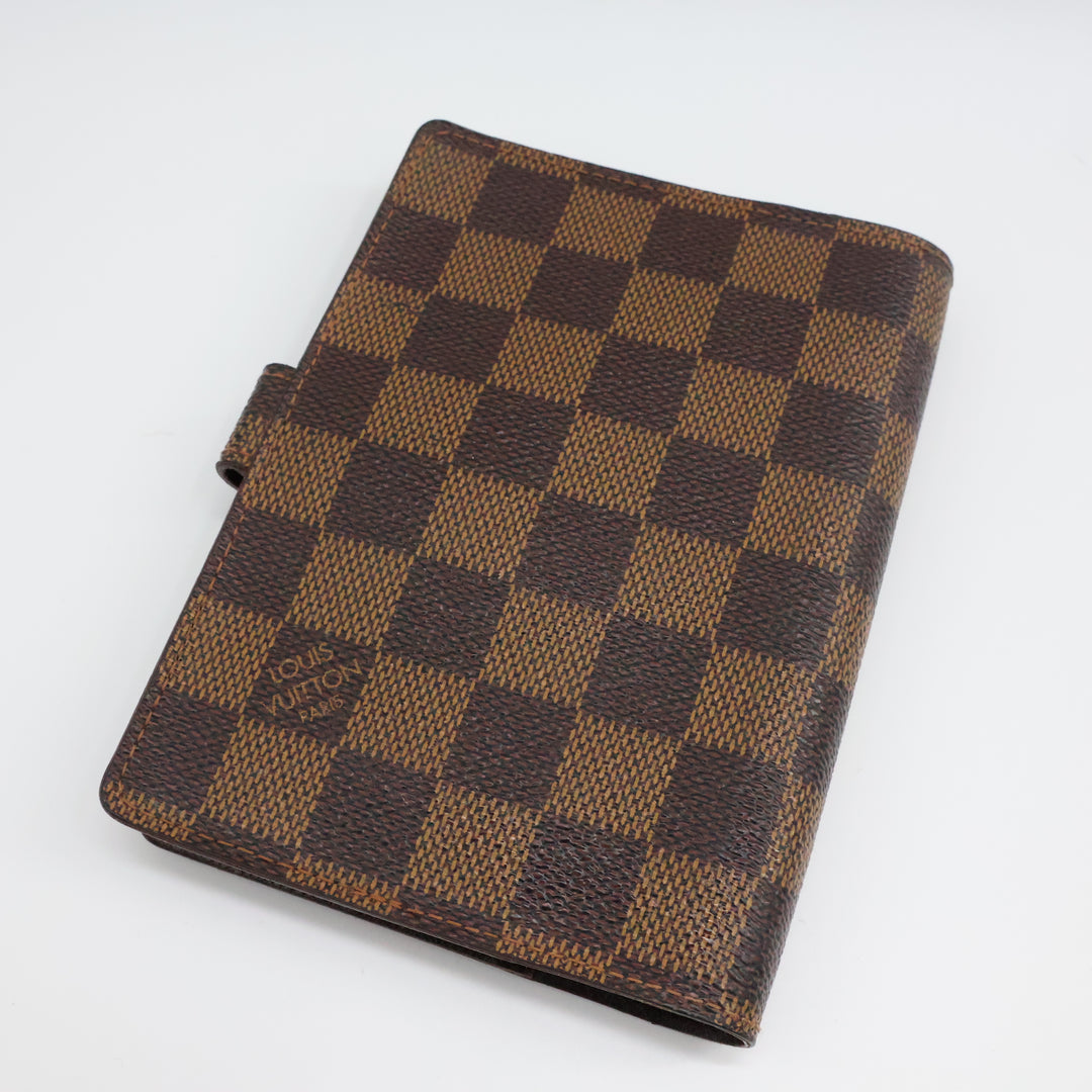 Louis Vuitton Brown Damier PM Ring Agenda Wallet