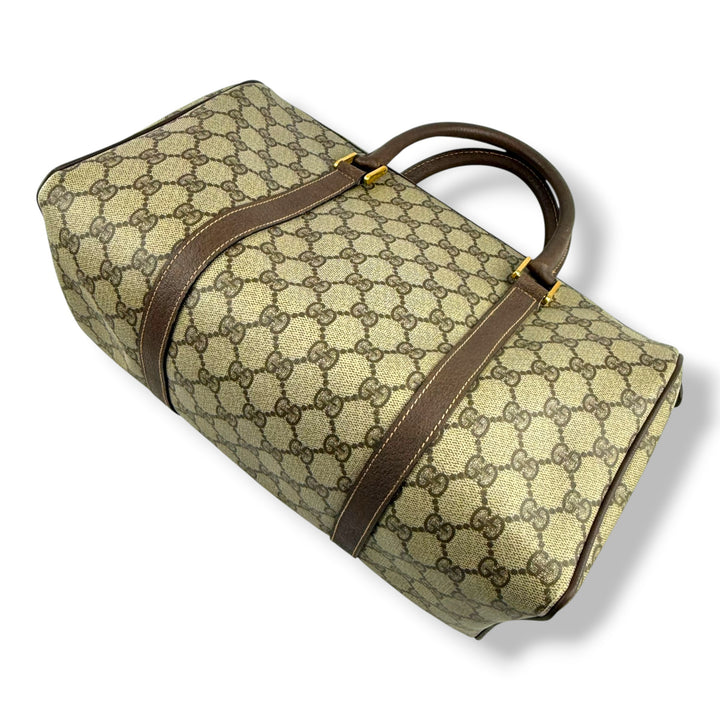 Gucci Beige GG Monogram Boston Canvas Bag